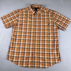 MARMOT Shirt Mens L Button Down Short Sleeve Plaid Gorpcore Fall Casual Hiking